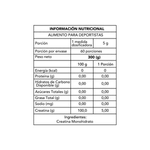 Creatina monohidratada 300 gramos - NewPharma